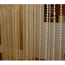 Rideau en chaîne en métal doré pour écran et diviseur de salle
